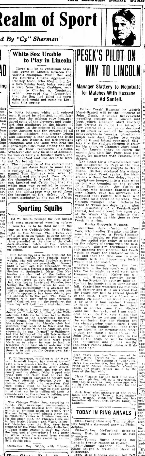 Clipping from The Lincoln Star